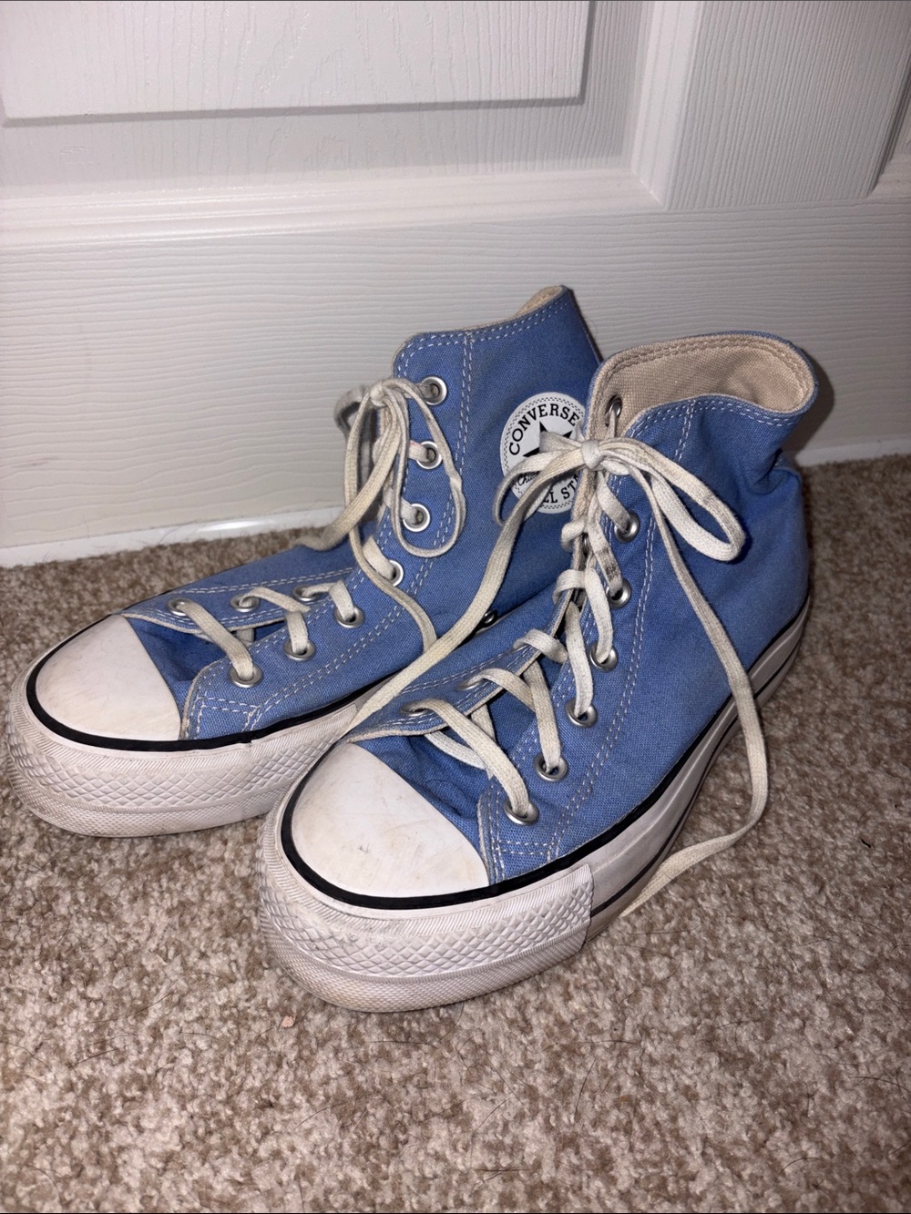 Converse Blue High Top Canvas Sneakers